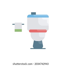 Toilet hygiene vector flat icon style illustration. EPS 10 file