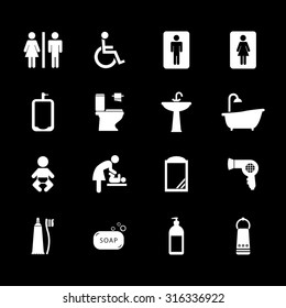 Toilet icon. Bathroom icon. Restroom icon. Vector Illustration. EPS10