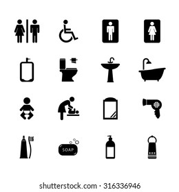 Toilet Icon. Bathroom Icon. Restroom Icon. Vector Illustration. EPS10