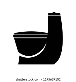 toilet icon. black isolated.