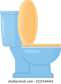 Toilettensymbol. Keramische Schüssel Symbol. Cartoon-Badezimmer