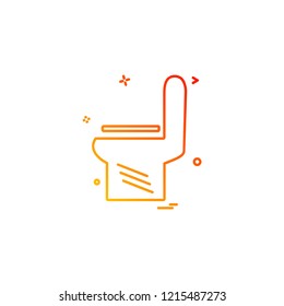 Toilet icon design vector