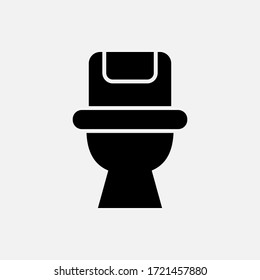 icono de baño diseñado en un estilo sólido