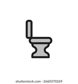 Das WC-Symbol ist in einem visuell ansprechenden und leicht erkennbaren Stil gestaltet. Es eignet sich für verschiedene visuelle Anforderungen wie Apps, digitale Medien oder andere Grafikdesign-Projekte