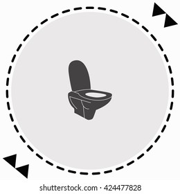 Toilet icon Flat Design. Isolated Illustration.