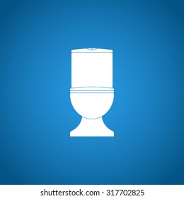 Toilet icon. Flat design style eps 10