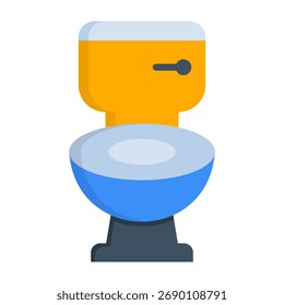 Icono de inodoro Ilustración vectorial de estilo plano