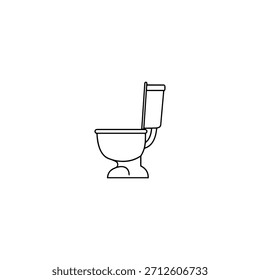Toilet icon flat vector design.