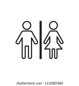 Toilet icon flat vector template design trendy