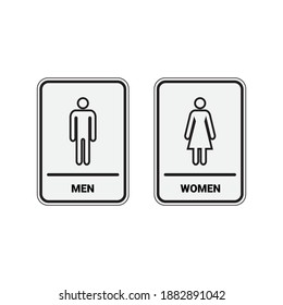 Toilet icon great for any use. WC Toilet Men and Women Sign