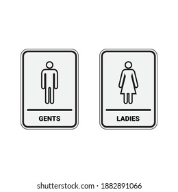 Toilet icon great for any use. WC Toilet Gents and Ladies Sign