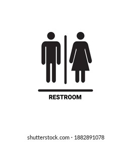 Toilet icon great for any use. WC Toilet Restroom Lavatory Men and Women Sign