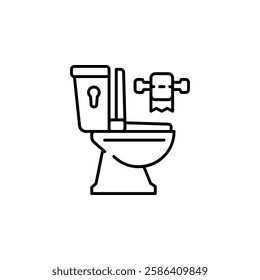 toilet icon. home appliance icon line style. perfect use for logo, presentation, website, and more. modern icon design outline style