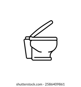 toilet icon. home appliance icon line style. perfect use for logo, presentation, website, and more. modern icon design outline style