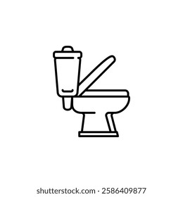 toilet icon. home appliance icon line style. perfect use for logo, presentation, website, and more. modern icon design outline style