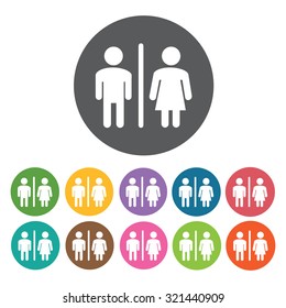 toilet icon, hotel set. Vector Illustration eps10 