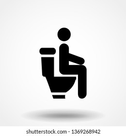 Toilet icon illustration isolated vector sign symbol