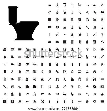 Toilet icon illustration isolated vector sign symbol. editable cleaning icons vector set.