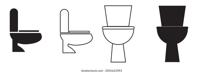 Toilet icon illustration on a white background