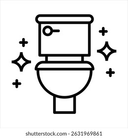 Estilo de vetor de ilustração do ícone de vaso sanitário
