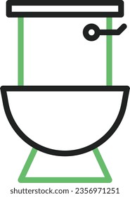 Icono del inodoro. Adecuado para aplicaciones móviles.