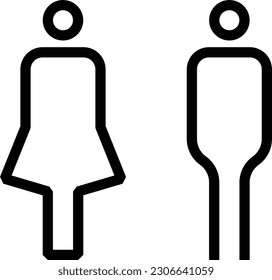 Toilettensymbol einzeln auf Hintergrund