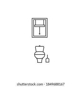 Toilet icon isolated on white background. Bathroom symbol modern, simple, vector, icon for website design, mobile app, ui. Vector Illustration