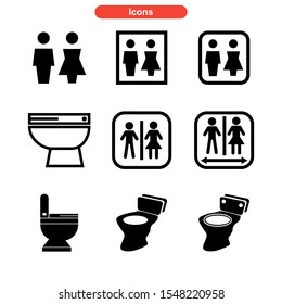 toilet icon isolated sign symbol vector illustration - Collection of high quality black style vector icons
