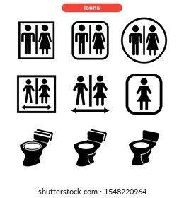 toilet icon isolated sign symbol vector illustration - Collection of high quality black style vector icons
