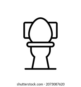 toilet icon isolated sign symbol vector illustration.