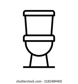 Toilettensymbol. Line Art Design einzeln auf weißem Hintergrund