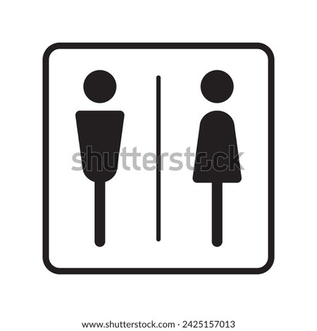 toilet icon. line vector icon on white background. High quality design element. Editable linear style stroke. Vector icon