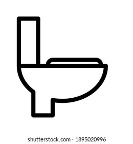 toilet icon logo or illustration with outline stroke style vector design. perfect use for web, mobile app, pattern, design etc.