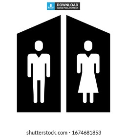 toilet icon or logo isolated sign symbol vector illustration - high quality black style vector icons
