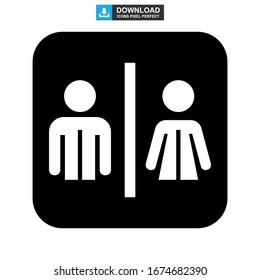 toilet icon or logo isolated sign symbol vector illustration - high quality black style vector icons
