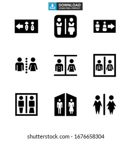 toilet icon or logo isolated sign symbol vector illustration - Collection of high quality black style vector icons
