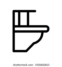 toilet icon or logo isolated sign symbol vector illustration - high quality black style vector icons
