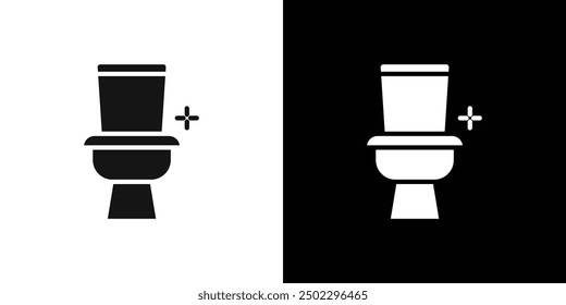 Icono de inodoro logo conjunto Vector