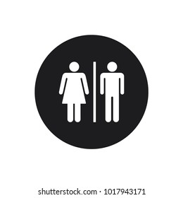 toilet icon, male and female toilet icon in trendy flat design 