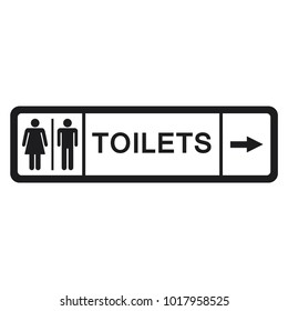 toilet icon, male and female toilet icon in trendy flat design, men and woman toilet sign 