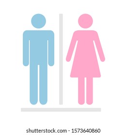 Toilet icon man and women. WC vector illustration.