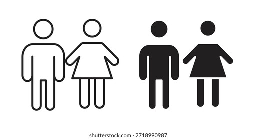Toilet icon for mobile app, editable designs