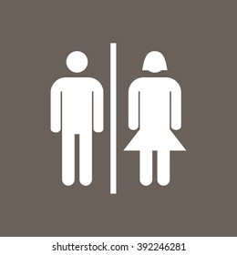 Toilet Icon on Dark Gray Color. Eps-10.