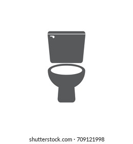 Toilet icon on white background. Toilet sign.