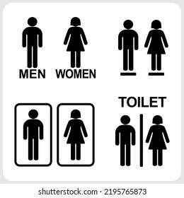 Toilet icon for Public bathroom in Vector illustration