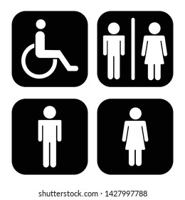 Toilet Icon, Restroom Man ...man icon symbol vector