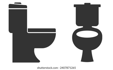Toilet icon. Restroom object set line and background vector ilustration.