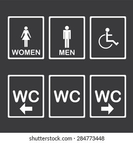 Toilet icon set