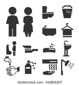 toilet icon set