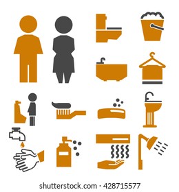 toilet icon set